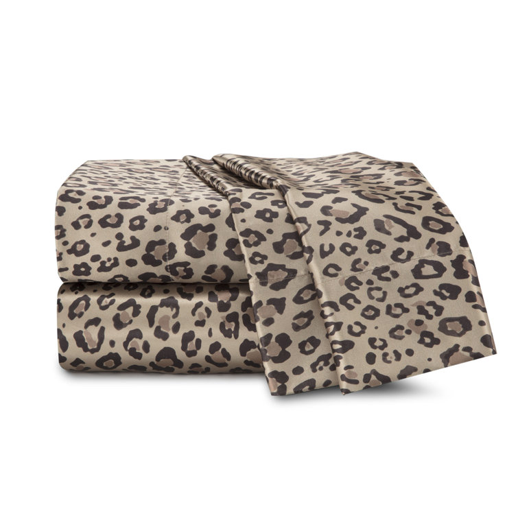 Alcott Hill® Rumsey Animal Print Satin Sheet Set & Reviews Wayfair